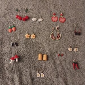 Whimsical food and drink earrings